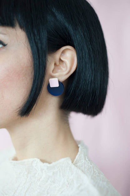 Pamela Coromoto - Glare Mini Earrings - Spring/Summer : Turquoise/Magenta