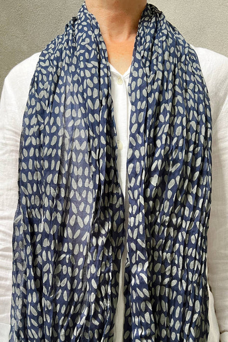 See Design - Cotton Scarf: Speck Green/Citrus