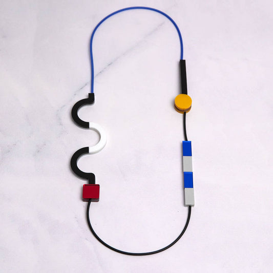 Pamela Coromoto - NEW Memphis Necklace - Primary Colors: Black/White