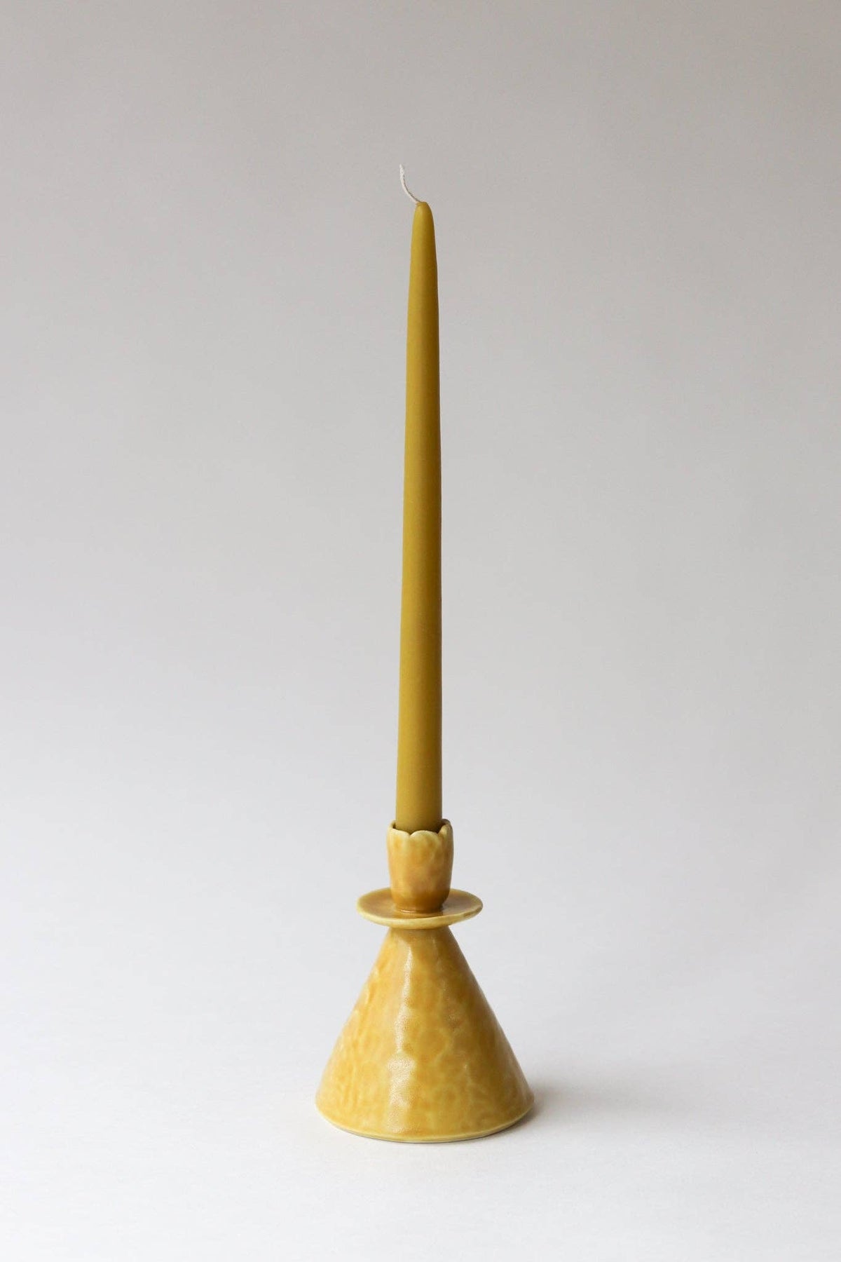 Elizabeth Benotti Ceramics - Everyday Pinched Candlestick Holder: Seafoam / Short - PMA Store at the Portland Museum of Art, Maine