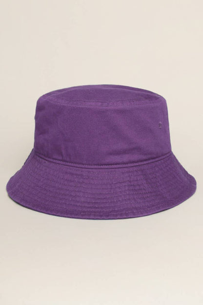 Fashion City - Solid Color Cotton Bucket Fisherman Hats: GREENTEA / S/M