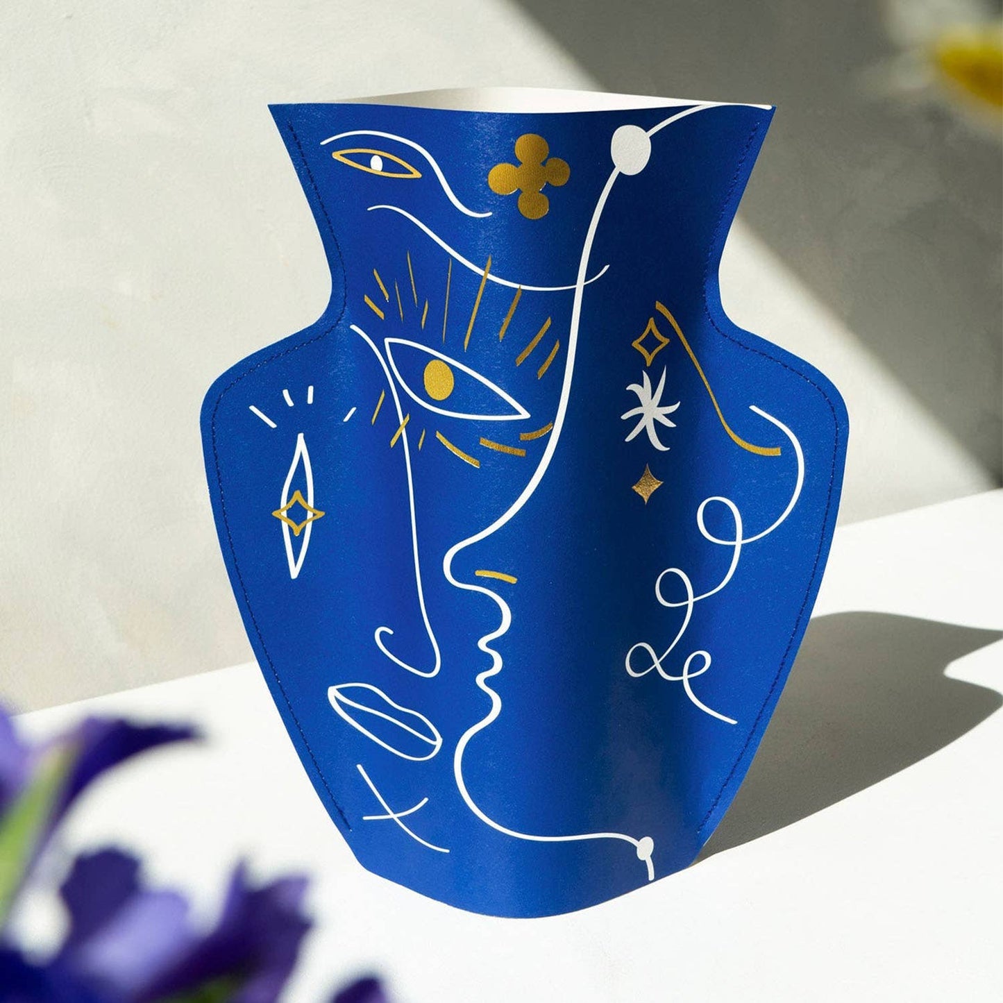 OCTAEVO Jaime Hayon Paper Vase - Blue - PMA Store at the Portland Museum of Art, Maine