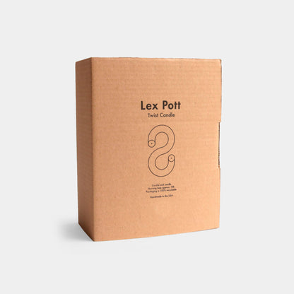 54 Celsius - Twist Candle Sticks by Lex Pott, 9.5" Tall, Light Lavender - PMA Store at the Portland Museum of Art, Maine