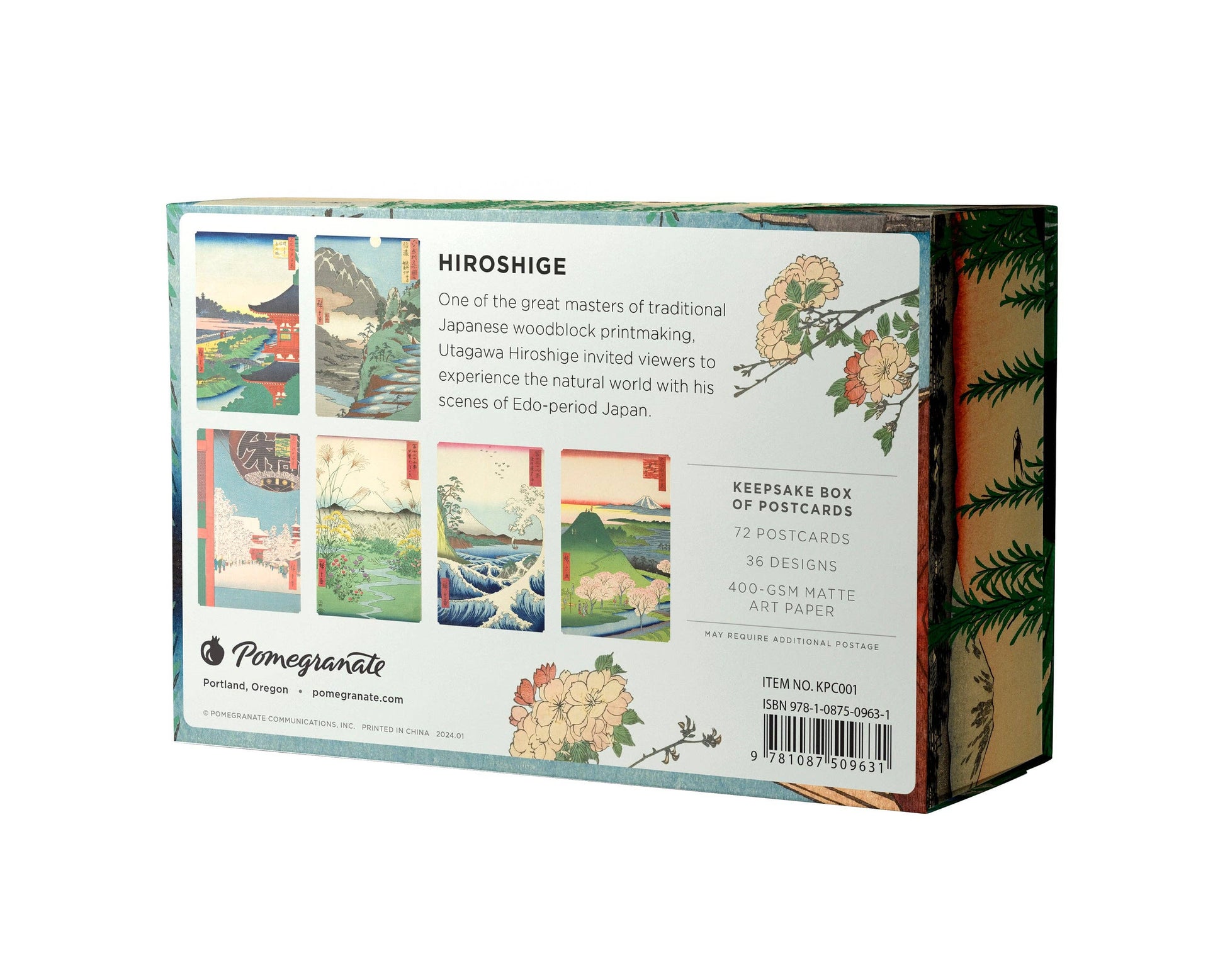 Pomegranate - Hiroshige Keepsake Boxed Postcards - PMA Store at the Portland Museum of Art, Maine