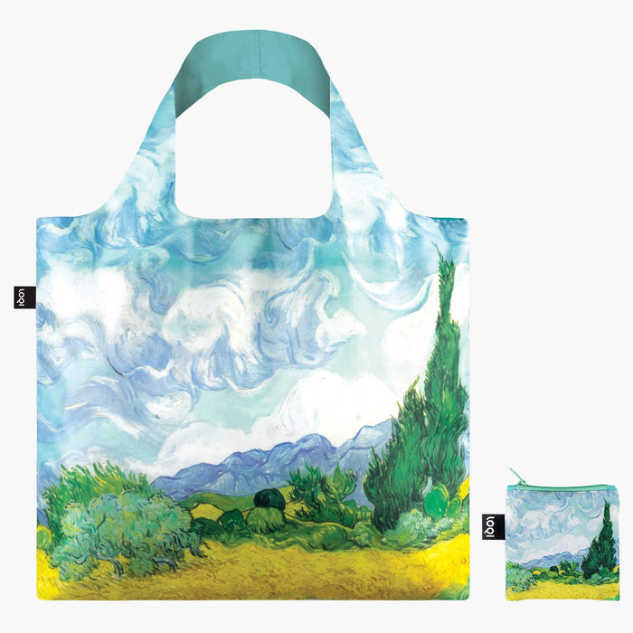 LOQI LLC - VINCENT VAN GOGH A Wheat Field with Cypresses Recycled Bag