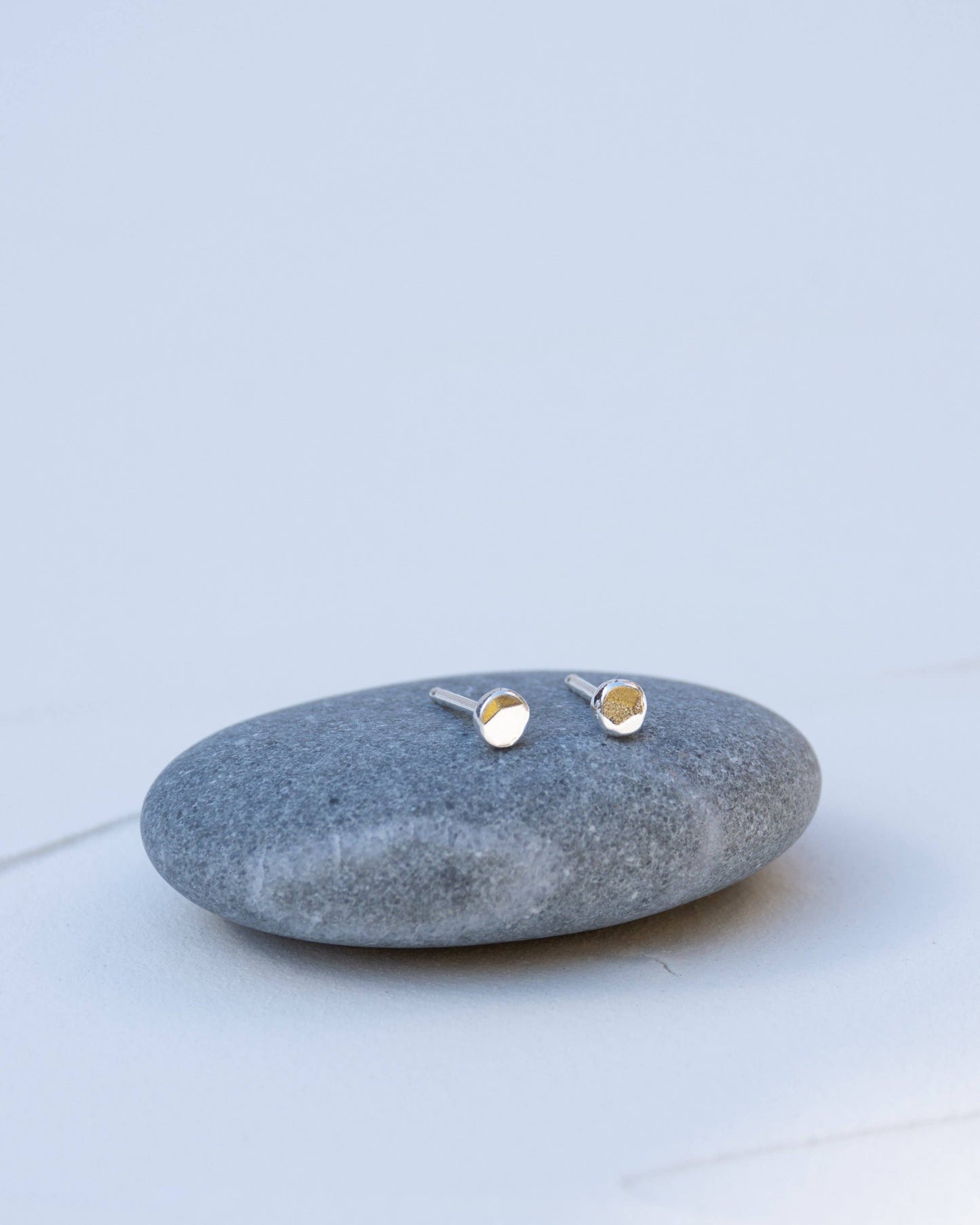Sea Salt & Silver - Tiny Hammered Studs - PMA Store at the Portland Museum of Art, Maine