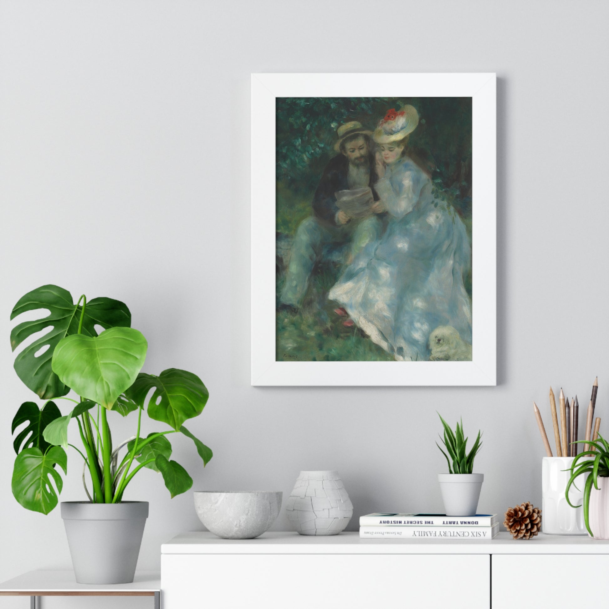 Confidences (Secrets) by Renoir, 1874 Framed Poster - Classic Art Print for Home Decor - PMA Store at the Portland Museum of Art, Maine