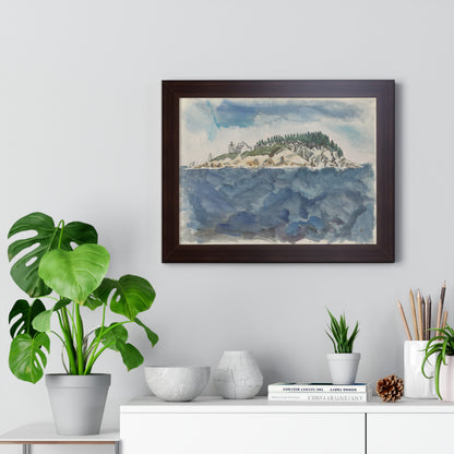 Deer Isle Series: Mark Island Lighthouse, 1928 by John Marin Framed Poster - PMA Store at the Portland Museum of Art, Maine