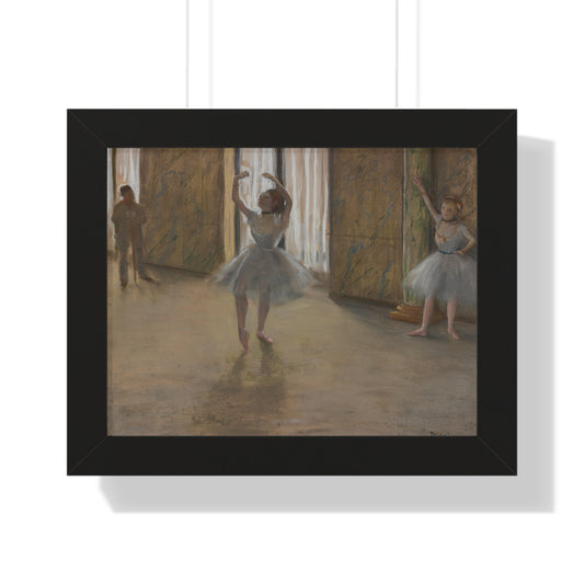 The Dancing Lesson, Circa 1877 by Degas Elegant Ballerina Framed Poster for Dance Enthusiasts