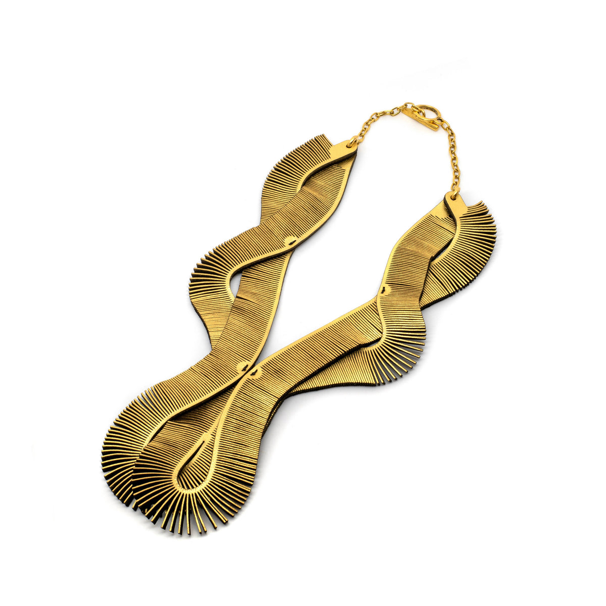 Oropopo - Twisted Fringe Necklace: Gold - PMA Store at the Portland Museum of Art, Maine