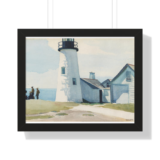 Pemaquid Light, 1929 by Edward Hopper Coastal Lighthouse Framed Poster | Nautical Wall Art Decoration - PMA Store at the Portland Museum of Art, Maine