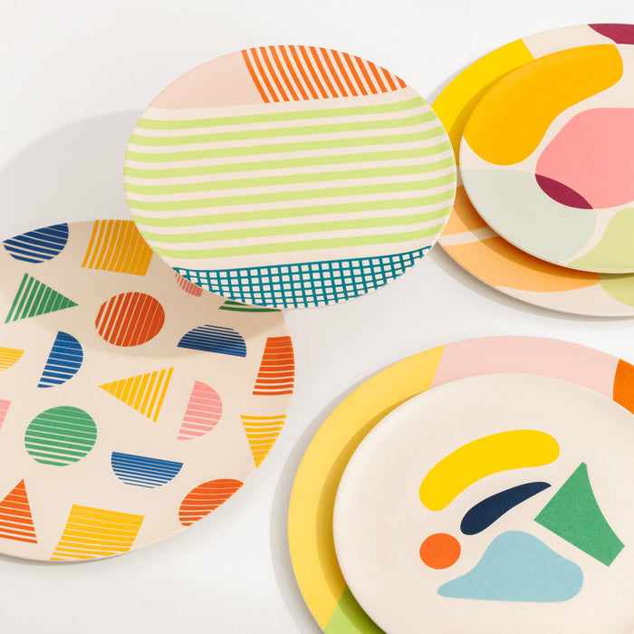 Poketo - Bamboo Salad Plate Set in Play - PMA Store at the Portland Museum of Art, Maine