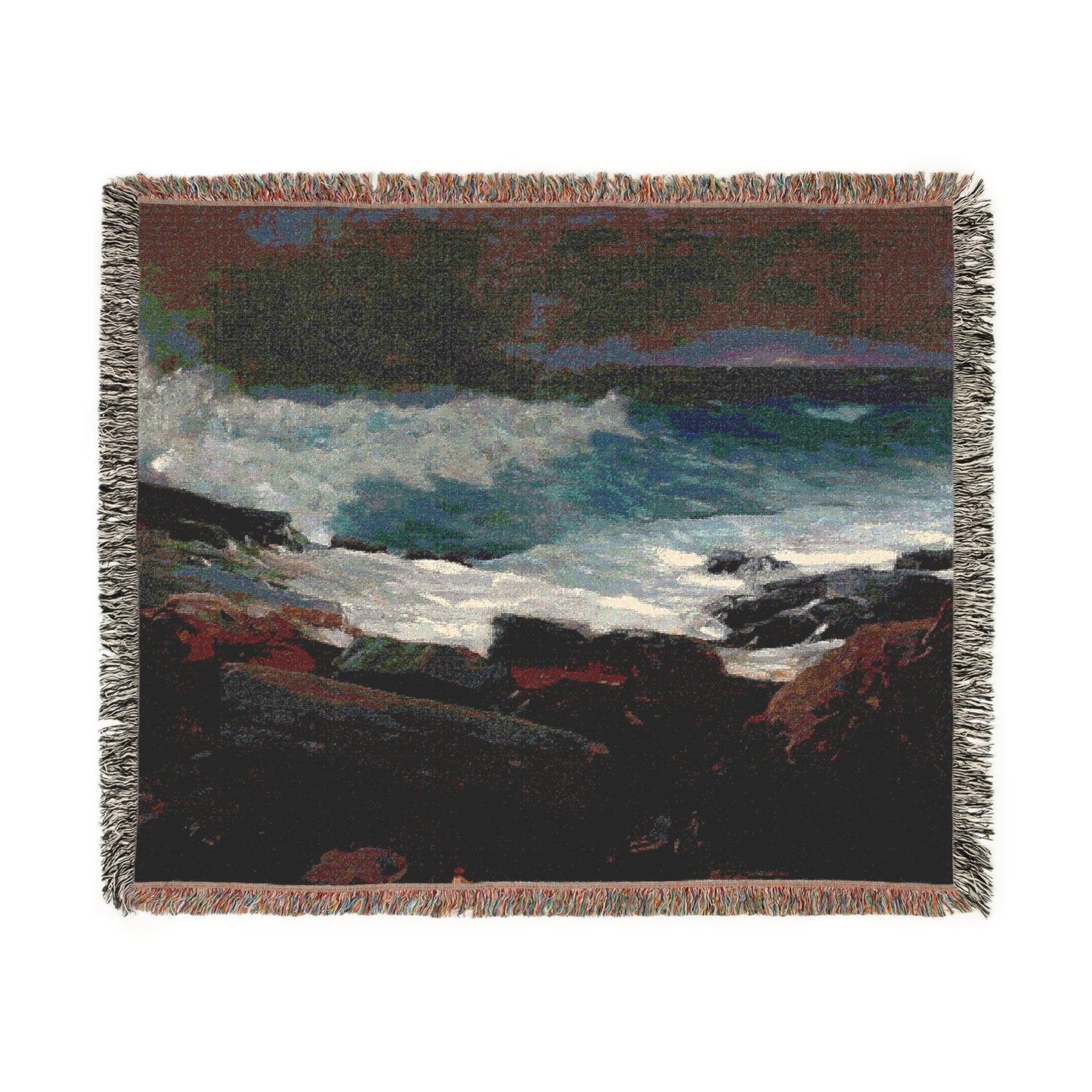 Winslow Homer Weather Beaten Woven Blanket – Cozy Ocean-Inspired Decor for Beach Lovers - PMA Store at the Portland Museum of Art, Maine