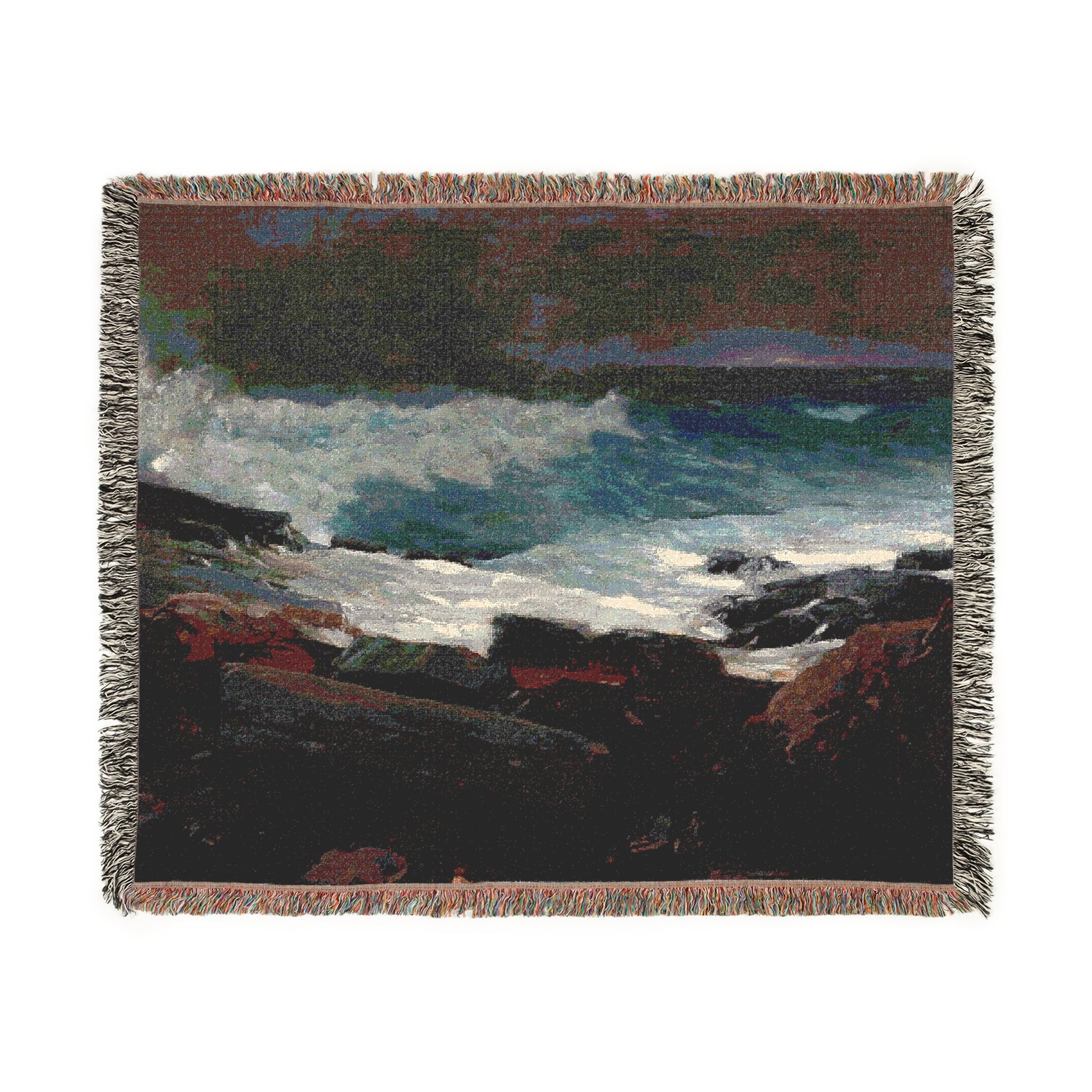 Winslow Homer Weather Beaten Woven Blanket – Cozy Ocean-Inspired Decor for Beach Lovers - PMA Store at the Portland Museum of Art, Maine