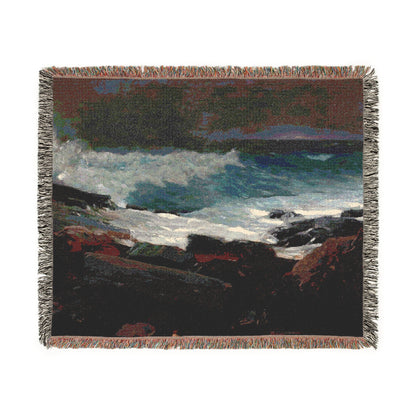 Winslow Homer Weather Beaten Woven Blanket – Cozy Ocean-Inspired Decor for Beach Lovers - PMA Store at the Portland Museum of Art, Maine
