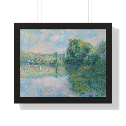 The Seine at Vétheuil Monet Framed Horizontal Framed Poster - Serene Nature Landscape for Home Decor - PMA Store at the Portland Museum of Art, Maine