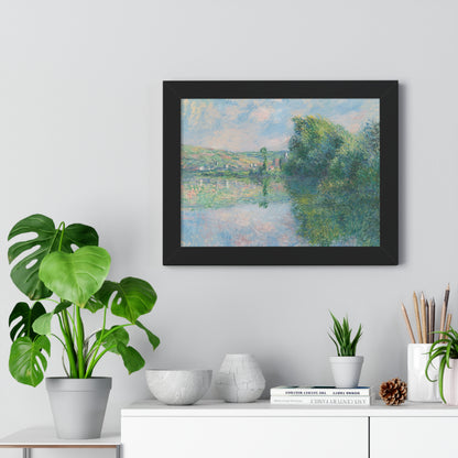 The Seine at Vétheuil Monet Framed Horizontal Framed Poster - Serene Nature Landscape for Home Decor - PMA Store at the Portland Museum of Art, Maine
