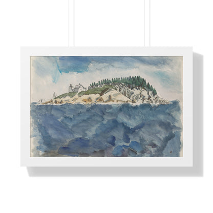Deer Isle Series: Mark Island Lighthouse, 1928 by John Marin Framed Poster - PMA Store at the Portland Museum of Art, Maine