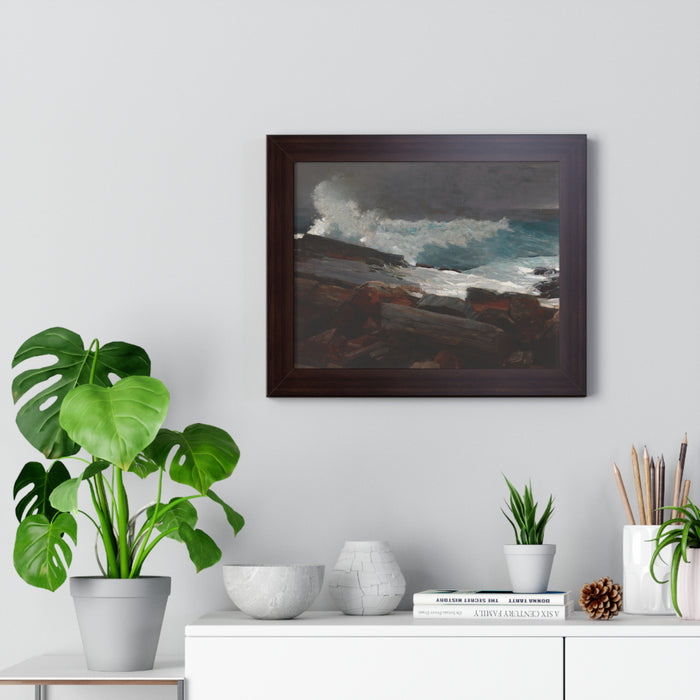 Weatherbeaten by Winslow Homer Framed Poster - Coastal Wall Art for Home Decor