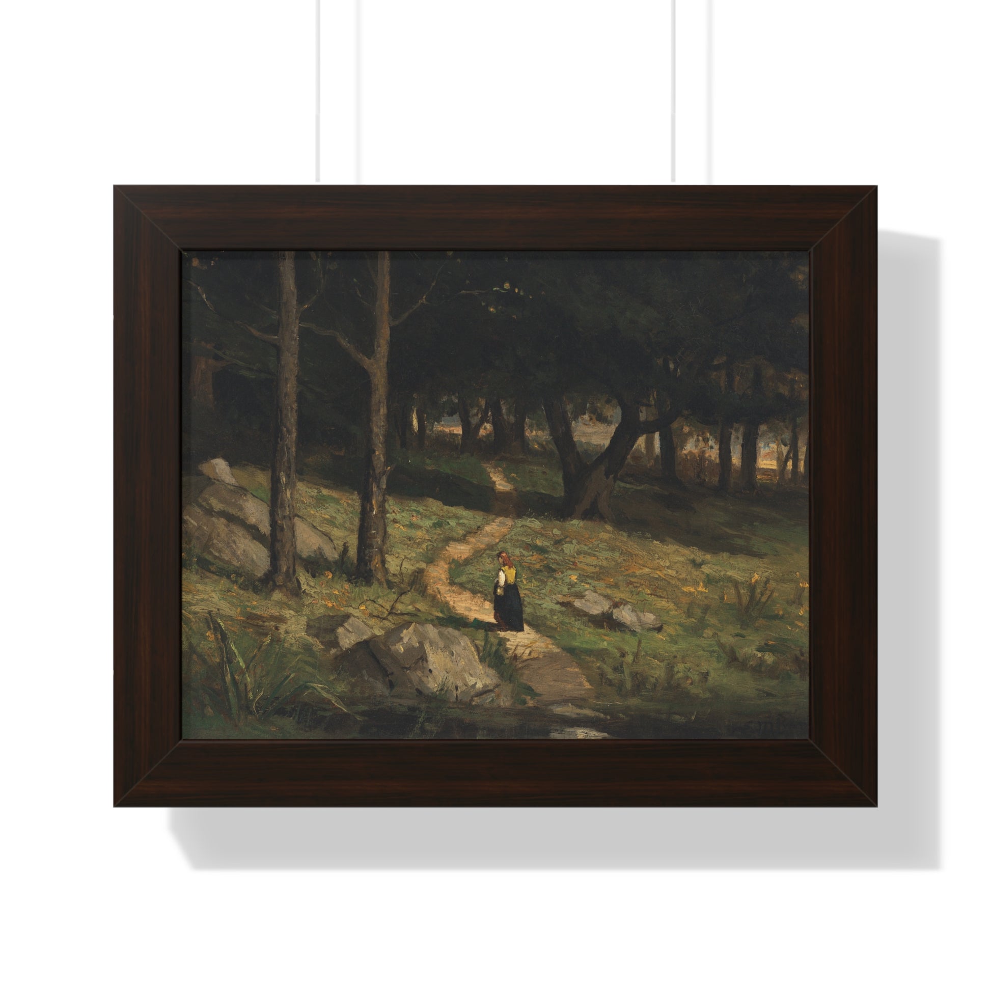 Untitled (Walking in the Woods), 1880s by Edward Mitchell Bannister Nature-Inspired Framed Poster, Wall Art, Interior Decor, Gift for Nature Lovers, Home Decoration - PMA Store at the Portland Museum of Art, Maine