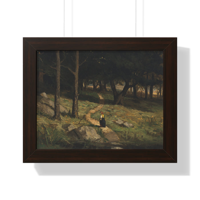 Untitled (Walking in the Woods), 1880s by Edward Mitchell Bannister Nature-Inspired Framed Poster, Wall Art, Interior Decor, Gift for Nature Lovers, Home Decoration