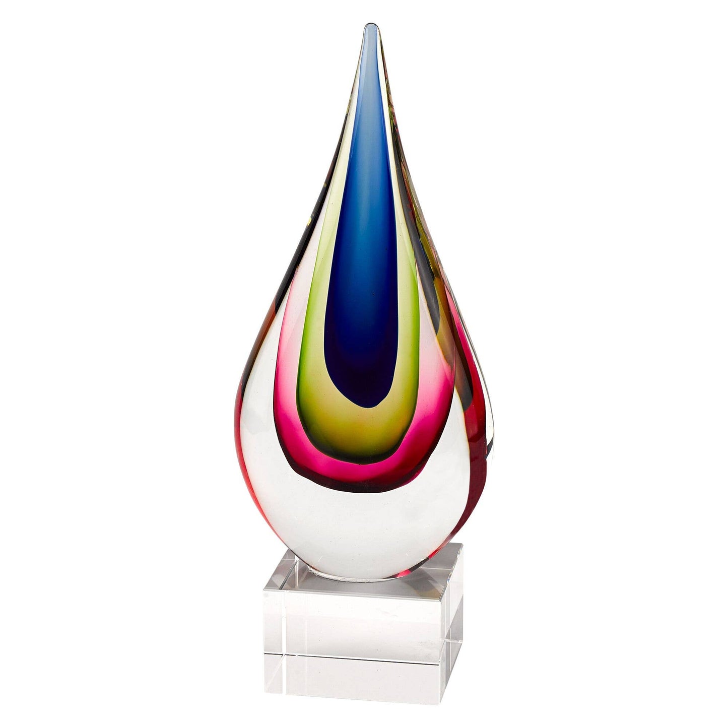 Badash - Essence Murano Style Mouth Blown 11.5" Teardrop Centerpiece - PMA Store at the Portland Museum of Art, Maine