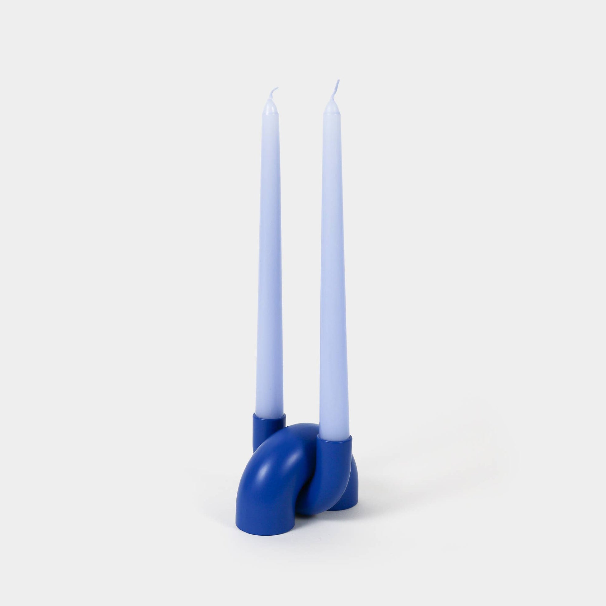 Macaroni 2-in-1 Candleholder - Tapers & Tealights - Blue - PMA Store at the Portland Museum of Art, Maine