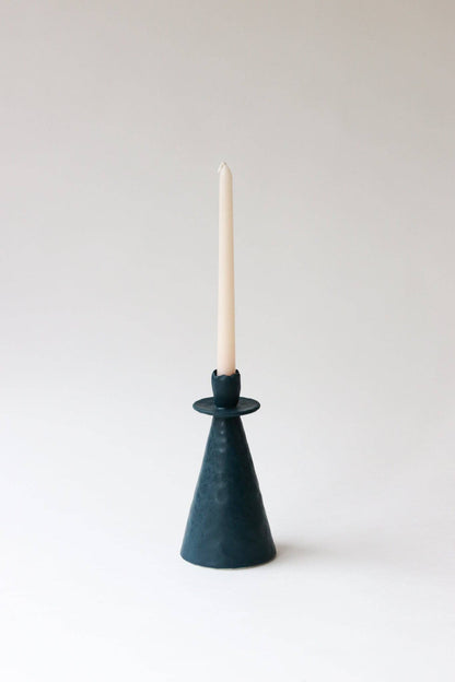 Elizabeth Benotti Ceramics - Everyday Pinched Candlestick Holder: Daybreak / Short - PMA Store at the Portland Museum of Art, Maine