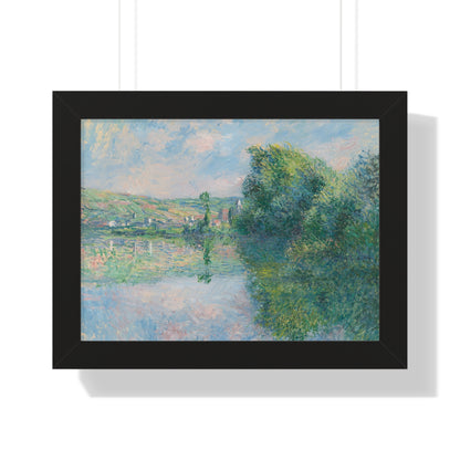 The Seine at Vétheuil Monet Framed Horizontal Framed Poster - Serene Nature Landscape for Home Decor - PMA Store at the Portland Museum of Art, Maine
