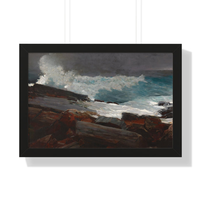 Weatherbeaten by Winslow Homer Framed Poster - Coastal Wall Art for Home Decor