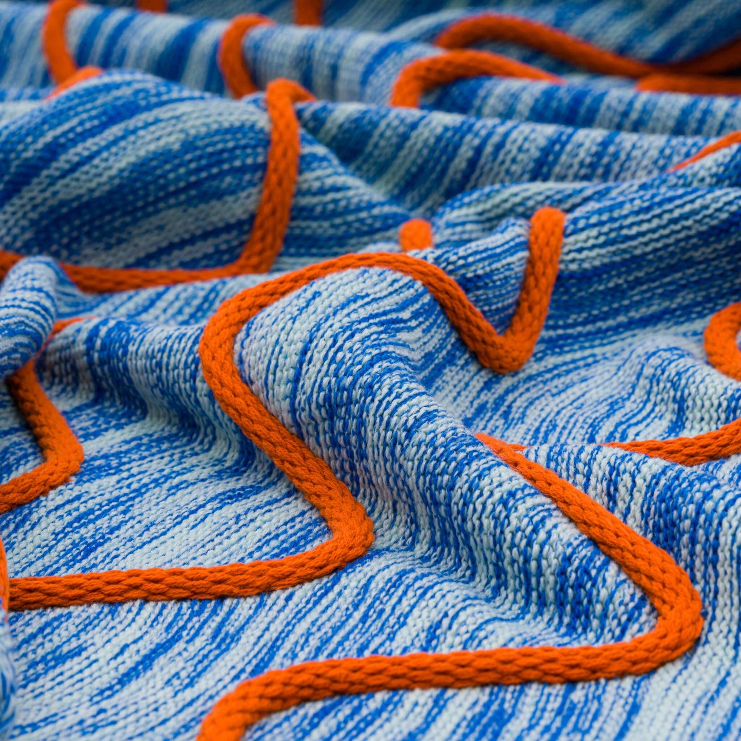 Squiggle Stripe Knit Throw: Poppy Jade - PMA Store at the Portland Museum of Art, Maine