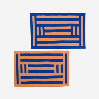 Columns Placemat Set: Cobalt - PMA Store at the Portland Museum of Art, Maine