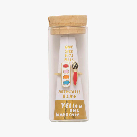 Yellow Owl Workshop - Adjustable Ring - Watercolor Set - PMA Store at the Portland Museum of Art, Maine