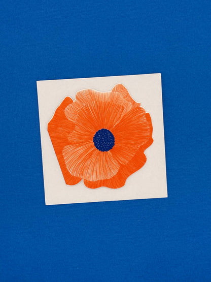 Avery Reed - Oriental Poppy Die-Cut Greeting Card