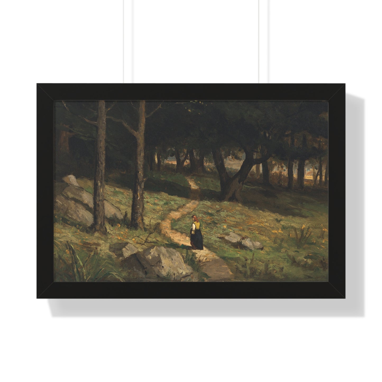 Untitled (Walking in the Woods), 1880s by Edward Mitchell Bannister Nature-Inspired Framed Poster, Wall Art, Interior Decor, Gift for Nature Lovers, Home Decoration - PMA Store at the Portland Museum of Art, Maine