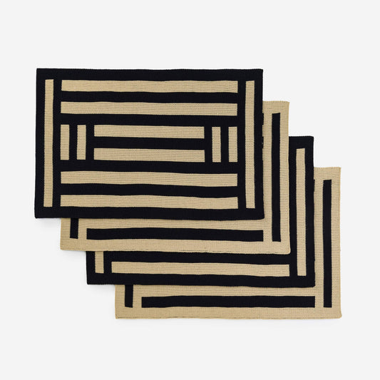 Columns Placemat Set: Black - PMA Store at the Portland Museum of Art, Maine