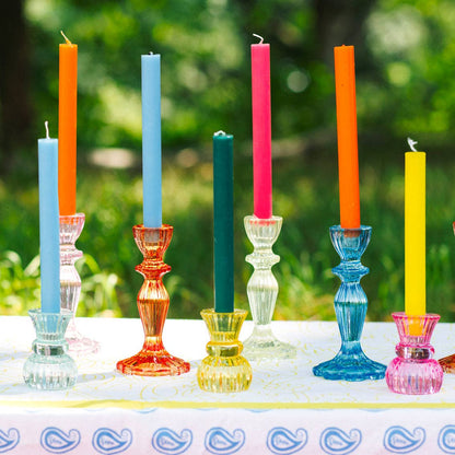 Talking Tables USA - Home, Birthday, Games & Seasonal Decor - Yellow Glass Candle Holder - Small | Summer Gifts |