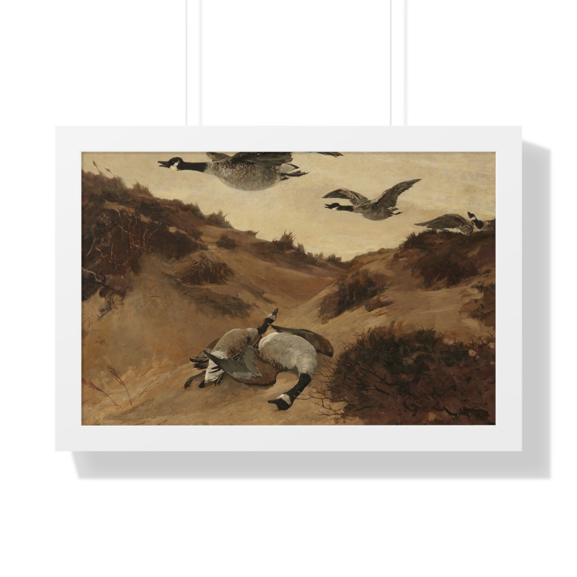 Wild Geese in Flight, 1897 by Winslow Homer Framed Poster - Nature Wall Art for Home Decor - PMA Store at the Portland Museum of Art, Maine