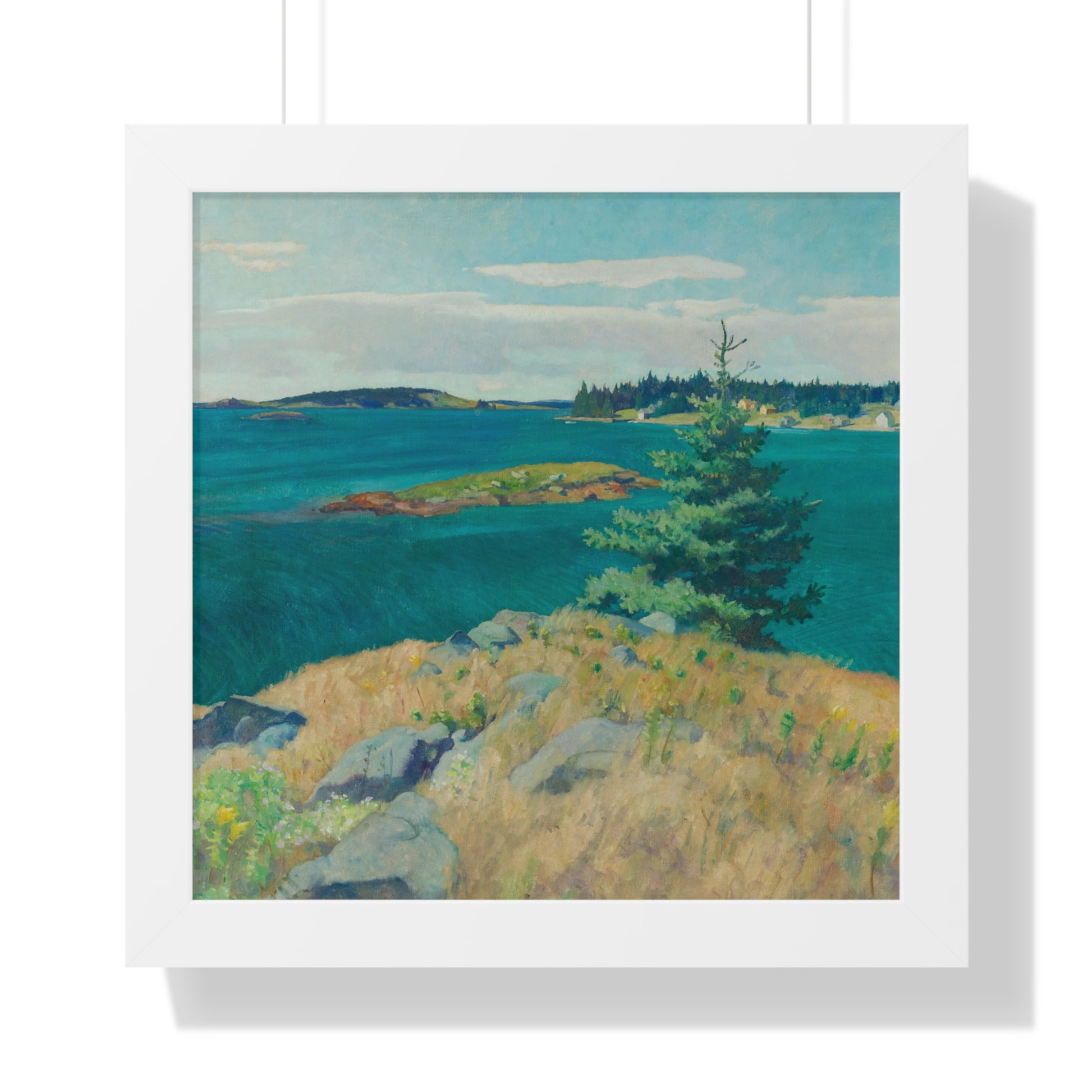 Georges Islands, Penobscot Bay, Maine, 1928–1929 by NC WYETH Framed Poster - Serene Landscape Wall Art for Home Decor - PMA Store at the Portland Museum of Art, Maine