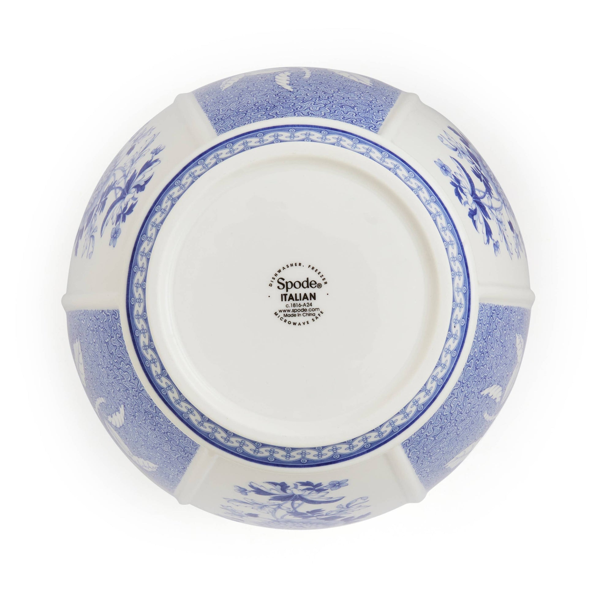 Blue Italian VASE 10" BRITISH FLOWERS - PMA Store at the Portland Museum of Art, Maine