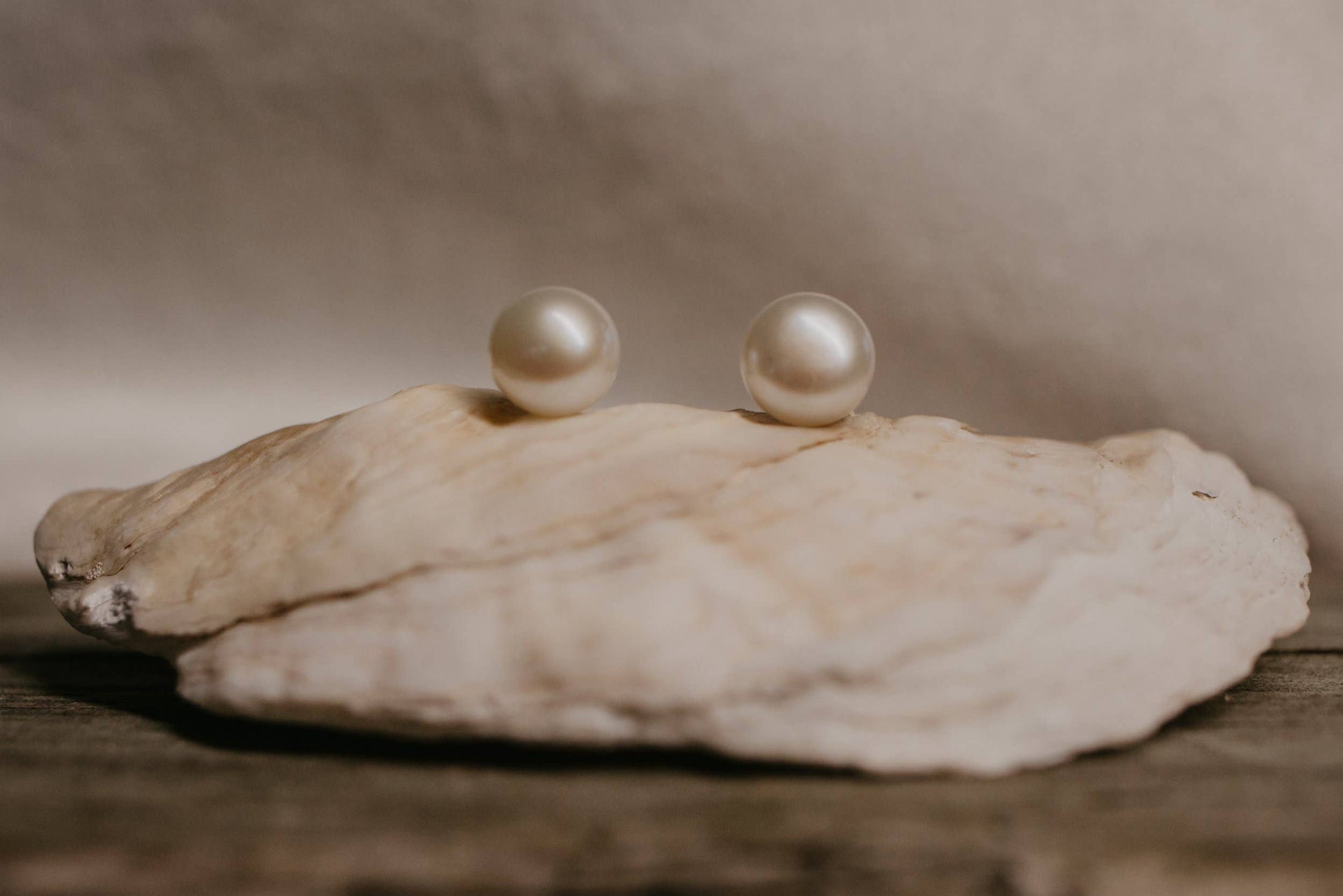 Sea Salt & Silver - White Pearl Stud Earrings: Large - PMA Store at the Portland Museum of Art, Maine