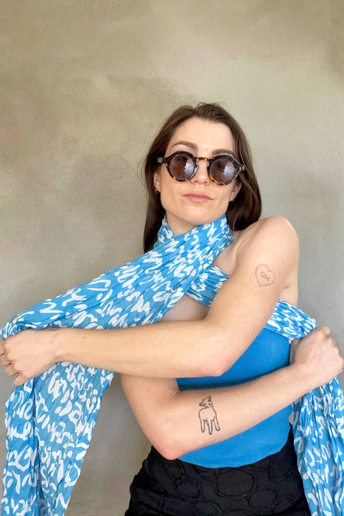 See Design - Cotton Scarf: Stitch Coal