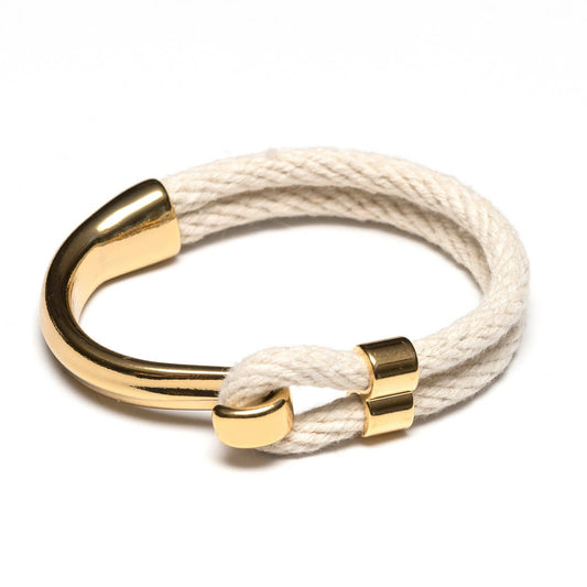 Allison Cole Jewelry - Hampstead - Ivory/Gold - Nautical Rope Bracelet: S - PMA Store at the Portland Museum of Art, Maine