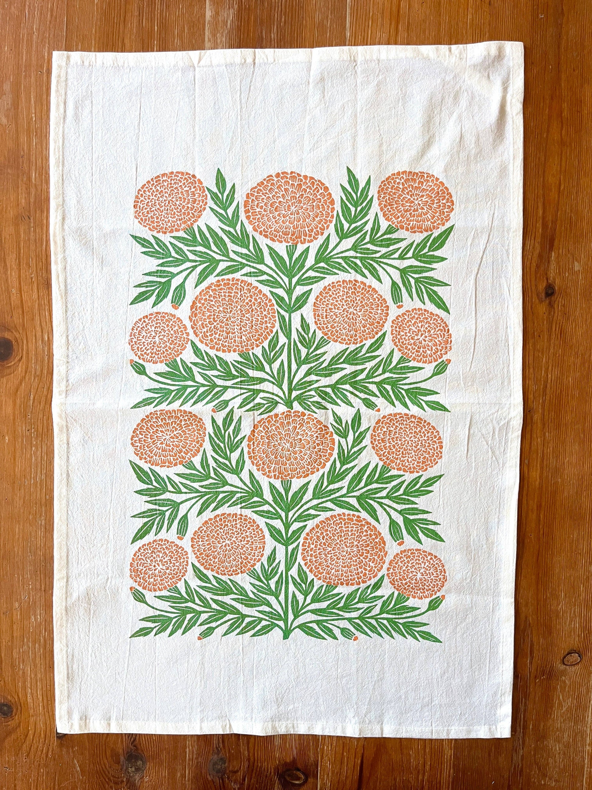 Katharine Watson - Marigold Tea Towel - PMA Store at the Portland Museum of Art, Maine