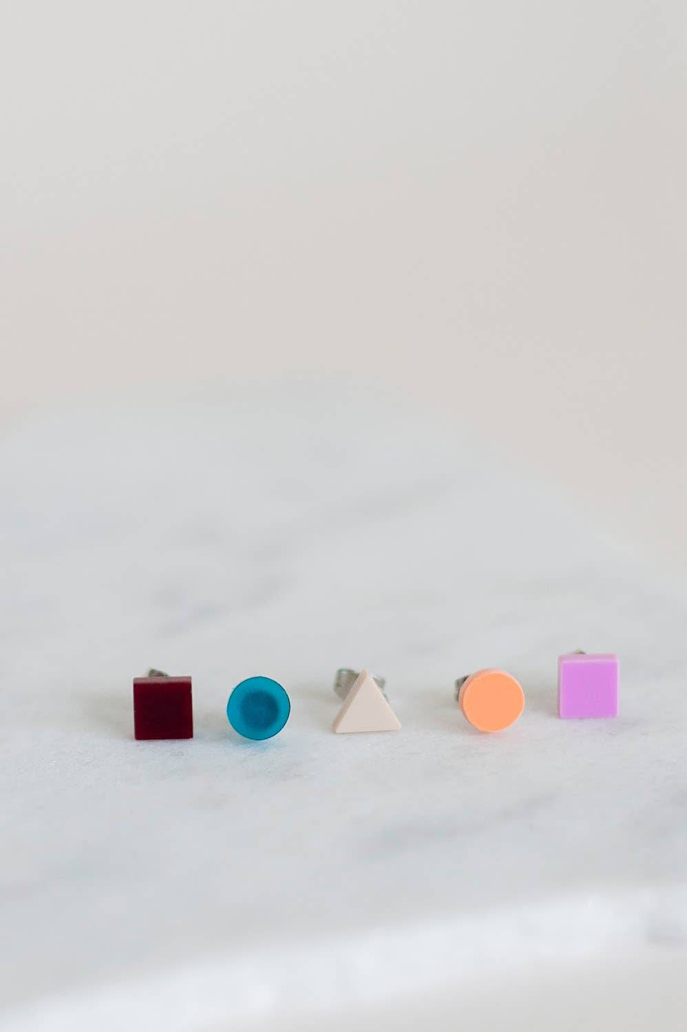 Pamela Coromoto - Basic - Mini Earrings Set (5) - Colorful Palette: Pink Palette - PMA Store at the Portland Museum of Art, Maine