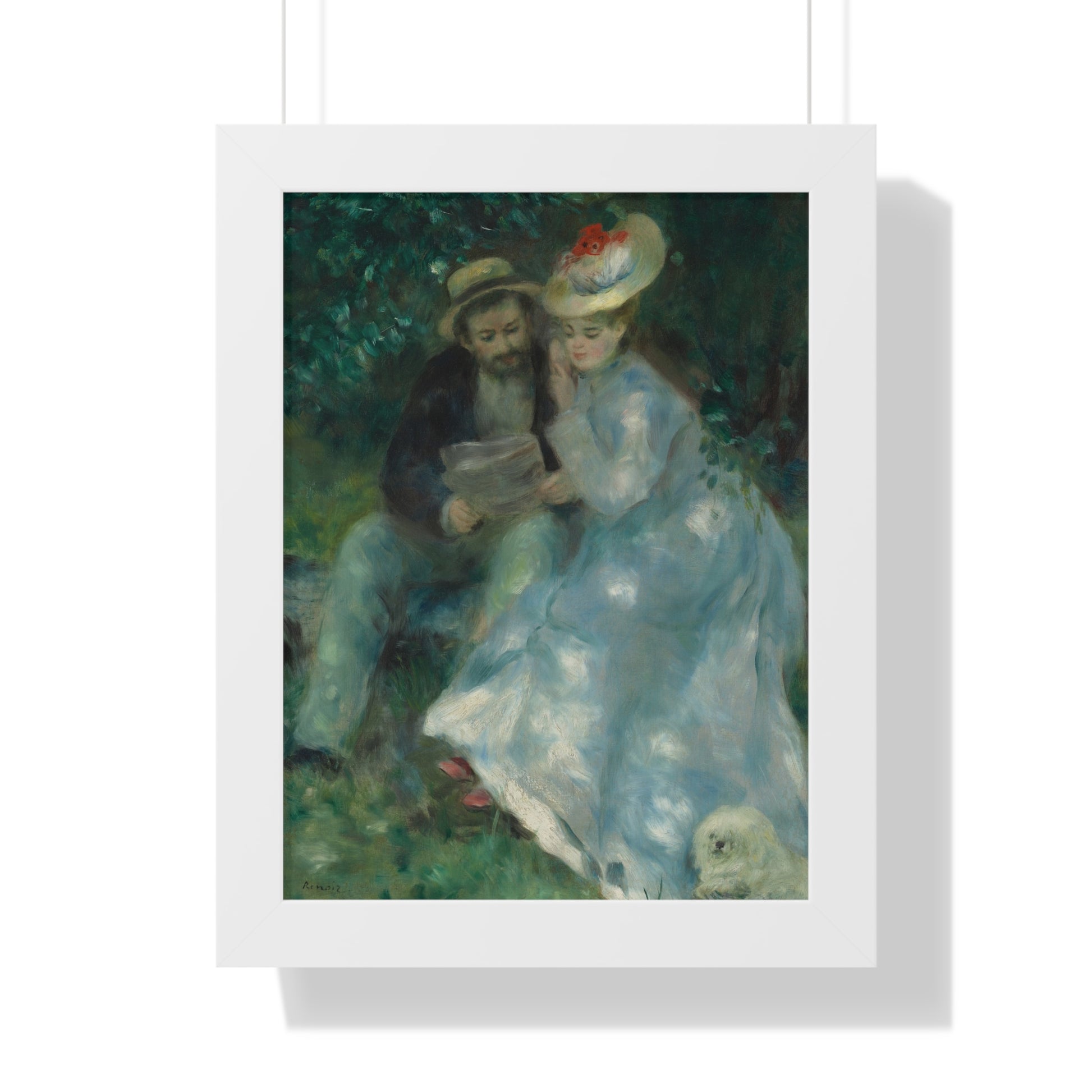 Confidences (Secrets) by Renoir, 1874 Framed Poster - Classic Art Print for Home Decor - PMA Store at the Portland Museum of Art, Maine