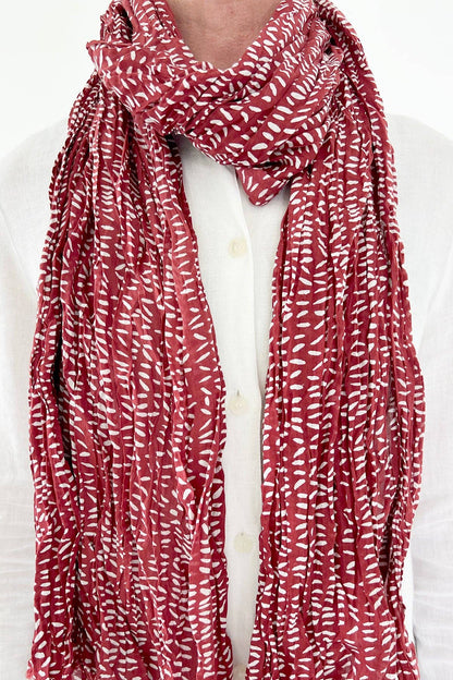 See Design - Cotton Scarf: Story Aqua/Citron