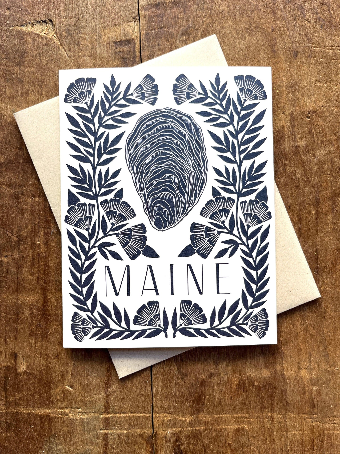 Katharine Watson - Maine Oyster Greeting Card: Single Card - PMA Store at the Portland Museum of Art, Maine