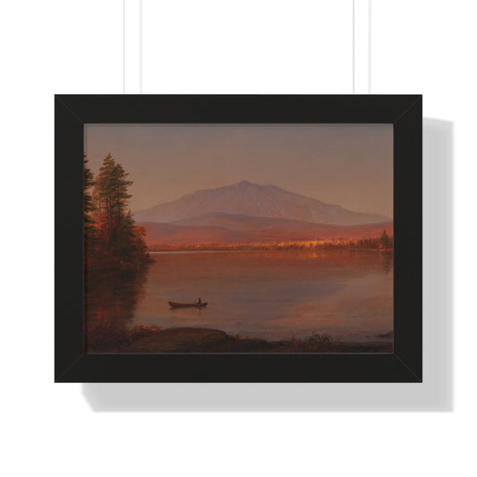Mount Katahdin from Millinocket Camp by Frederic Edwin Church Serene Landscape Framed Poster | Wall Art, Home Decor, Nature Scene, Gift Idea, Office Decor, Rustic Style