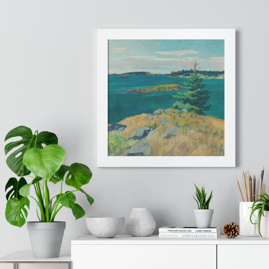 Georges Islands, Penobscot Bay, Maine, 1928–1929 by NC WYETH Framed Poster - Serene Landscape Wall Art for Home Decor